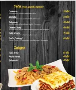 Menu 25Food corner Marrakech