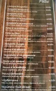 3P menu tanger