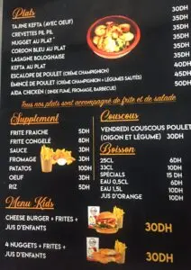menu aida tanger