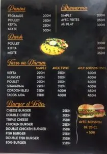 menu aida tanger