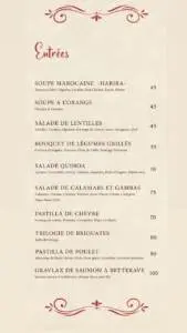 Menu Ait bougmez Marrakech June 2023 572317