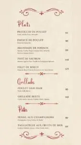 Menu Ait bougmez Marrakech June 2023 002417