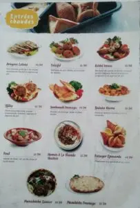 ali baba menu restaurant tanger