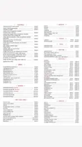 Menu Arroz Bar Restaurant Marrakech June 2023 551112