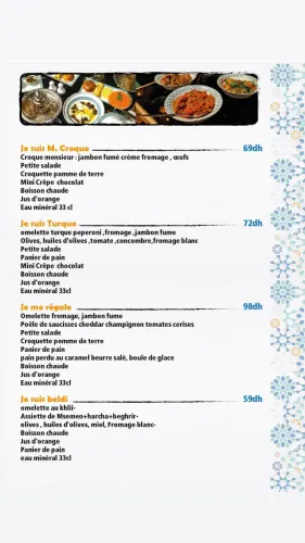 Menu de Artigiano agdal à Rabat