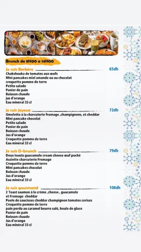 Menu de Artigiano agdal à Rabat