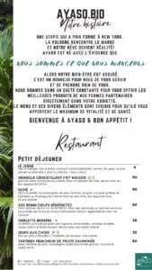 ayaso bio menu restaurant marrakech 4