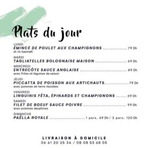 Les menus · 2