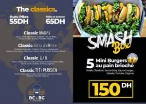 menu bc bg burger marrakech fast food by chef hacene 2