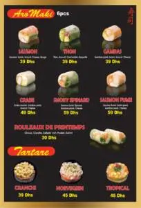 Menu BE SUSHI Berrechid February 2024 481019-680500