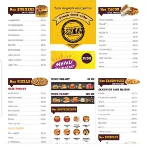 Les menus · 1