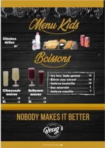 menu beug s tanger