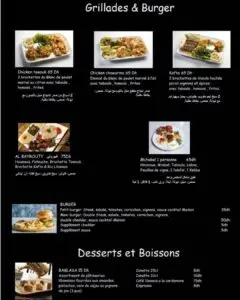 menu Beyrouth Street Food restaurant libanais a fes 2