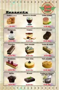 menu billy house restaurant a casablanca 4