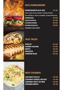 Menu Black Iris Meknes June 2023 183410