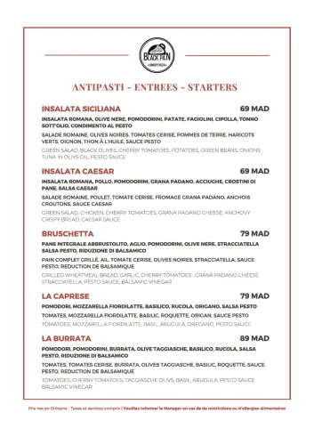 Menu de Black Pan à Marrakech — page 2
