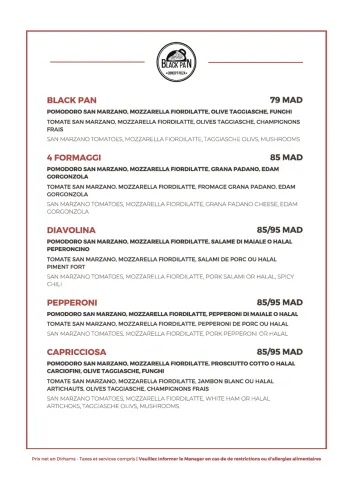 Menu de Black Pan à Marrakech — page 4