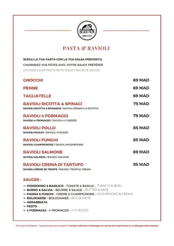 Menu de Black Pan à Marrakech — page 8