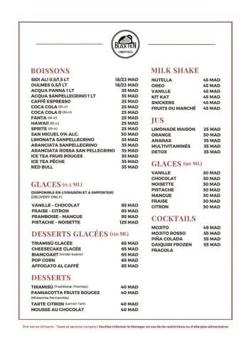 Menu de Black Pan à Marrakech — page 10