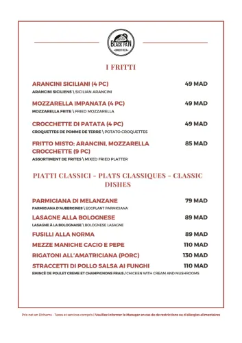 Menu de Black Pan à Marrakech — page 9