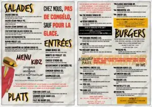 blend gourmet burger menu casablanca 1