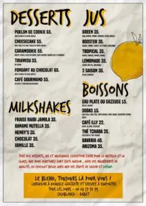 blend gourmet burger menu casablanca 2