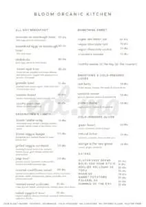 Menu Bloom House Marrakech January 2024 153621-448400