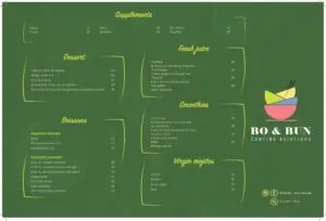 MENU bo and bun restaurant asiatique a rabat 1