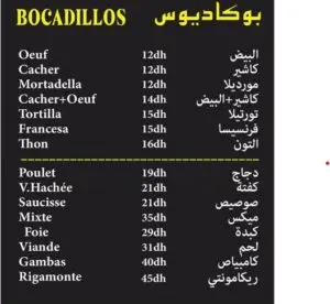 Les menus · 2