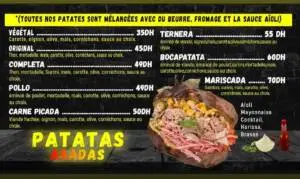 Menu BOCAPATATA Casablanca August 2023 131919-283600