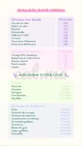 Menu BOL Superfood Bar  September 2023 101114-652100
