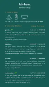 Bönheur berliner kebap menu restaurant casa 1