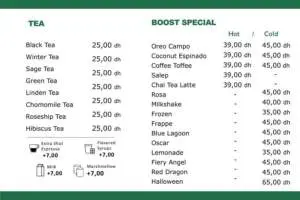 Boost Coffee Abdelmoumen MENU CASABLANCA 3