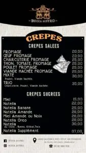 menu Bucca Bistro restaurant a casablanca jnane californie 4