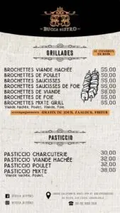 menu Bucca Bistro restaurant a casablanca jnane californie 6