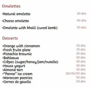 Les menus · 1