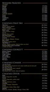 Les menus · 2