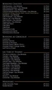 Les menus · 1