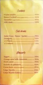 Menu Café Kessabine Marrakech August 2024 261008-318600