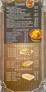Menu Café Snack Chinguitti Marrakech August 2024 241008-276500