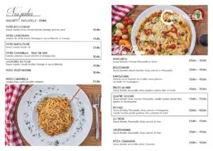Les menus · 2