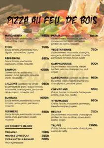 Menu Casa Mariano Pizza Marrakech May 2024 114011-307300