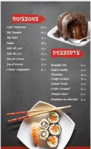menu casa sushi tanger