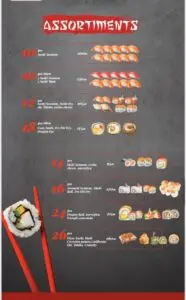 menu casa sushi tanger