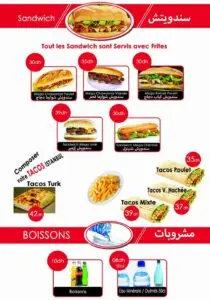 Les menus · 7