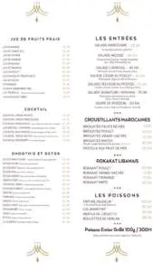 chhiwate lkhayma menu restaurant casablanca route de bouskoura 6