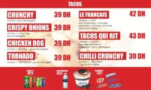 Menu Chizza mia Rabat April 2024 442410-300800