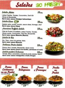 Les menus · 6
