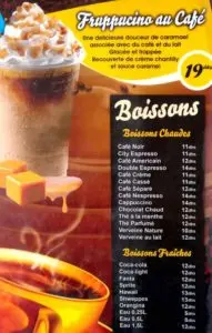 Les menus · 1