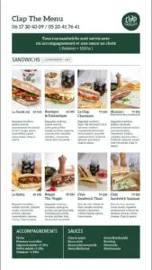 menu clap sandwich casablanca 1